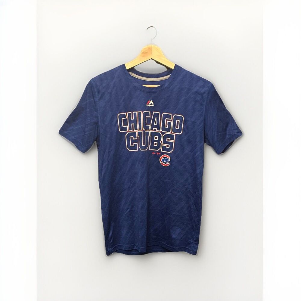Majestic Chicago Cubs‎ Youth Boys L (14/16) Blue MLB T-Shirt